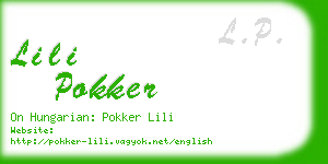 lili pokker business card